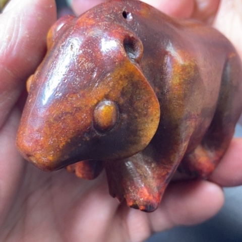 白玉菩提吊坠摆件