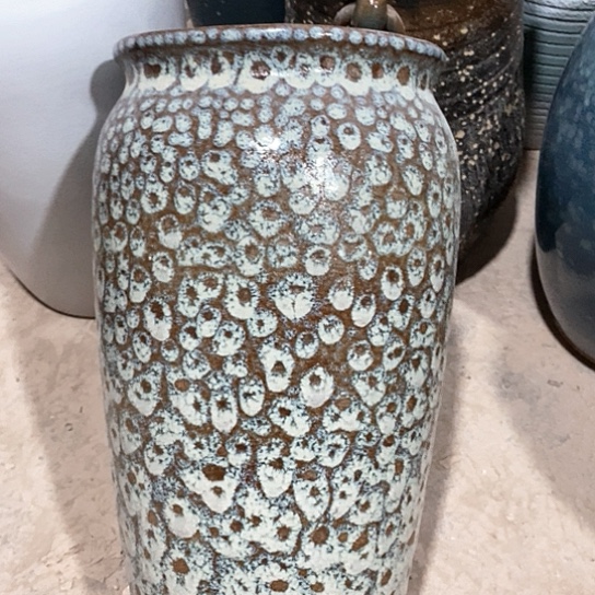 紫砂花盆口20高度41灰色