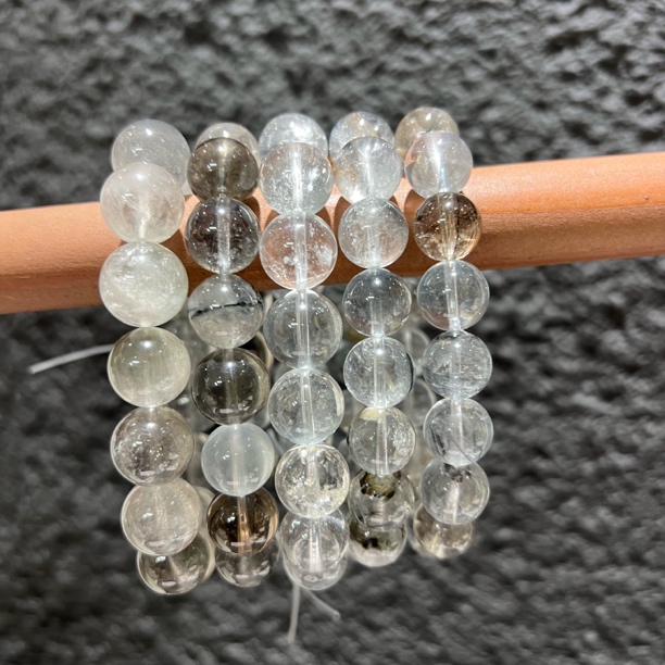 【月月家】X026天然水晶 高品蓝兔毛单圈手串 多样性发其一