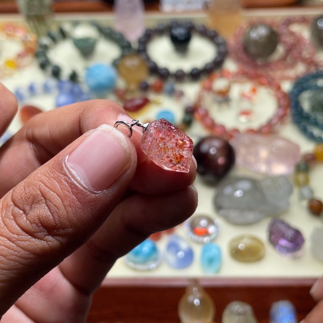 银S925镶嵌水晶吊坠(不含链)