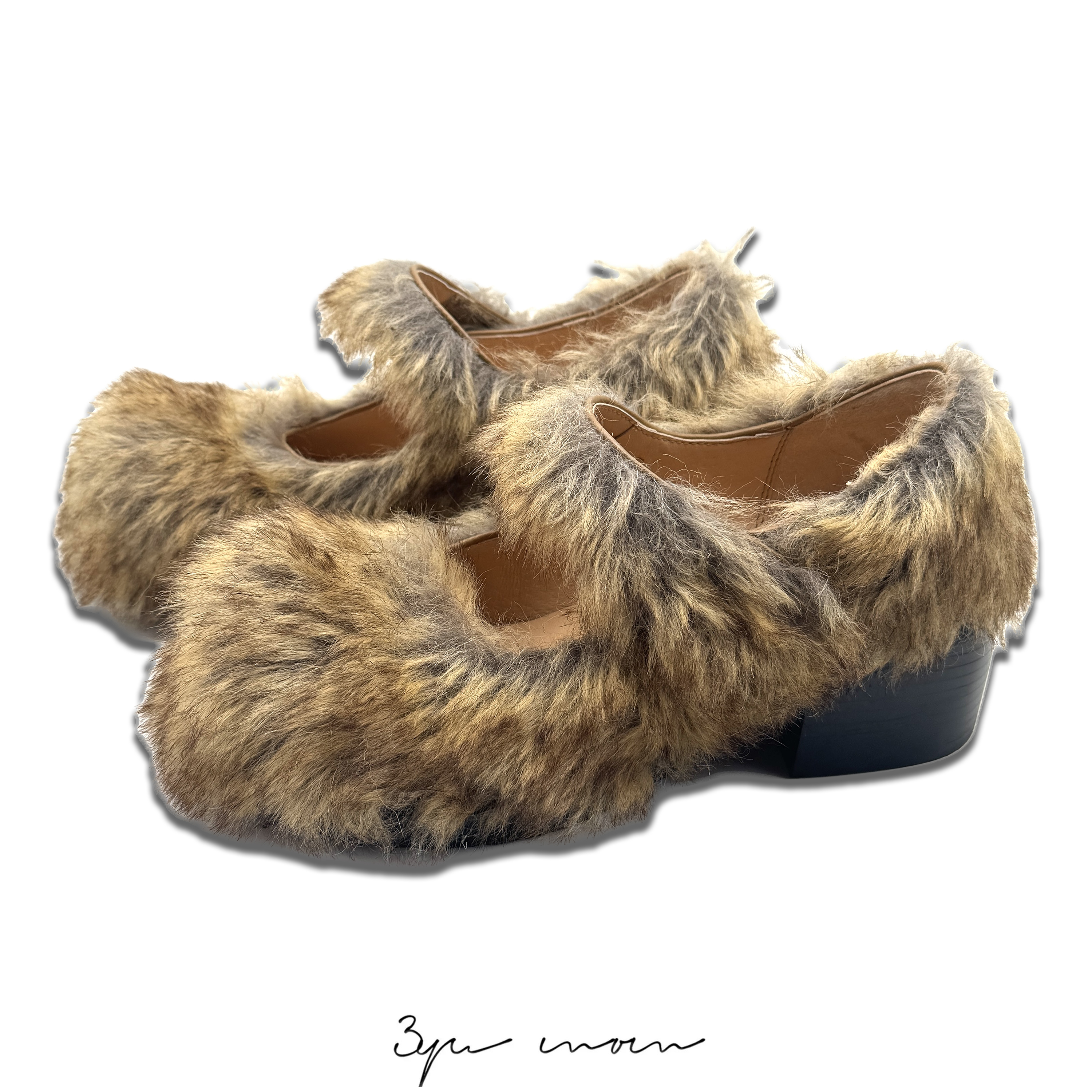 山芋妈妈原创设计手工玛丽珍毛毛鞋女外穿新款秋冬保暖女鞋4599