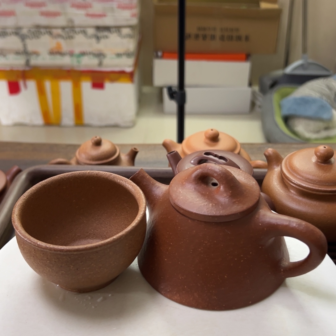 茶壶紫砂红将破八目石瓢20