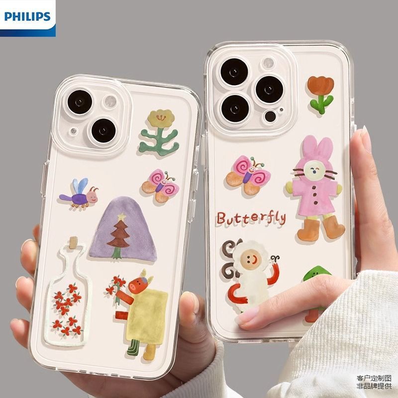 卡通动物适用苹果16创意手机壳iPhone15新款14软壳13全包12可爱