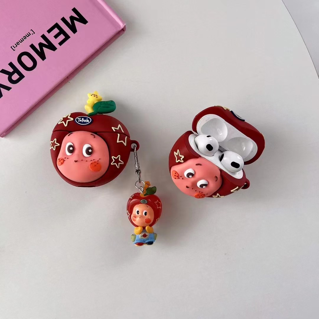 苹果星星人耳机套 可爱个性适用苹果Airpods/华为Freenuds保护套