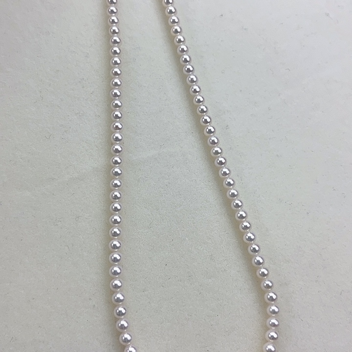 淡水珍珠颈饰18K金镶嵌卡4.5极光高品45长