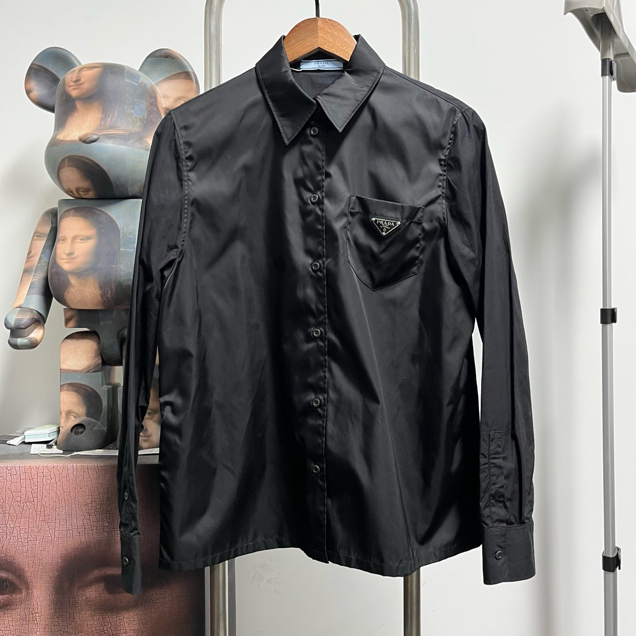 99新 Prada/普拉达 三角钢标拼接外套L0903尺码：44衣长68胸围47