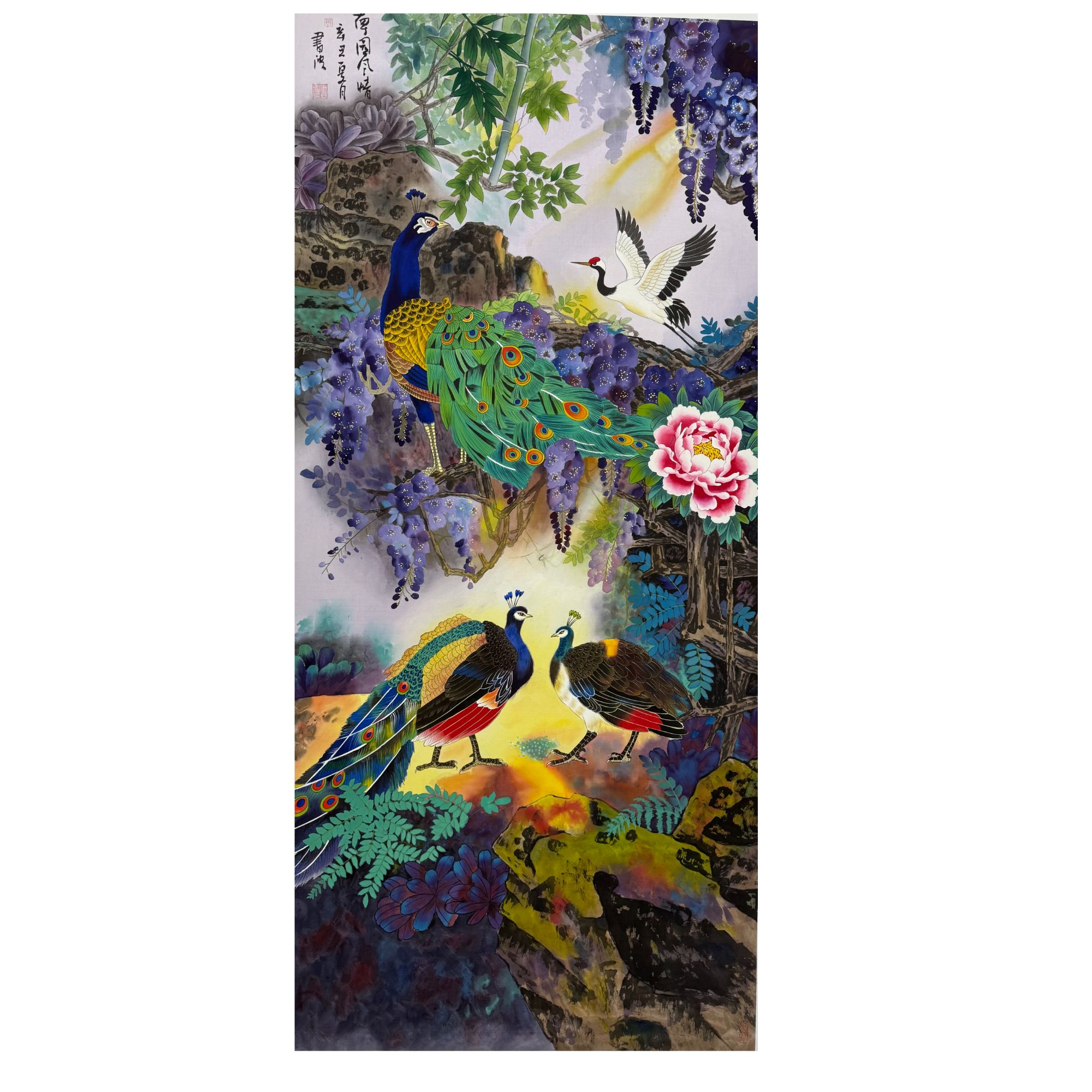 戴总专属——邢书波老师8平尺花鸟作品（葡萄丝绢）