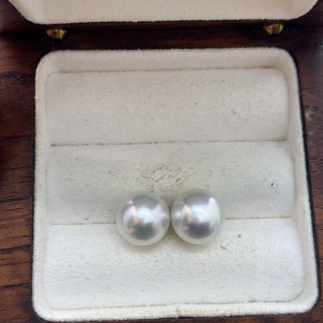 海水珍珠裸珠9-10mm澳白对珠