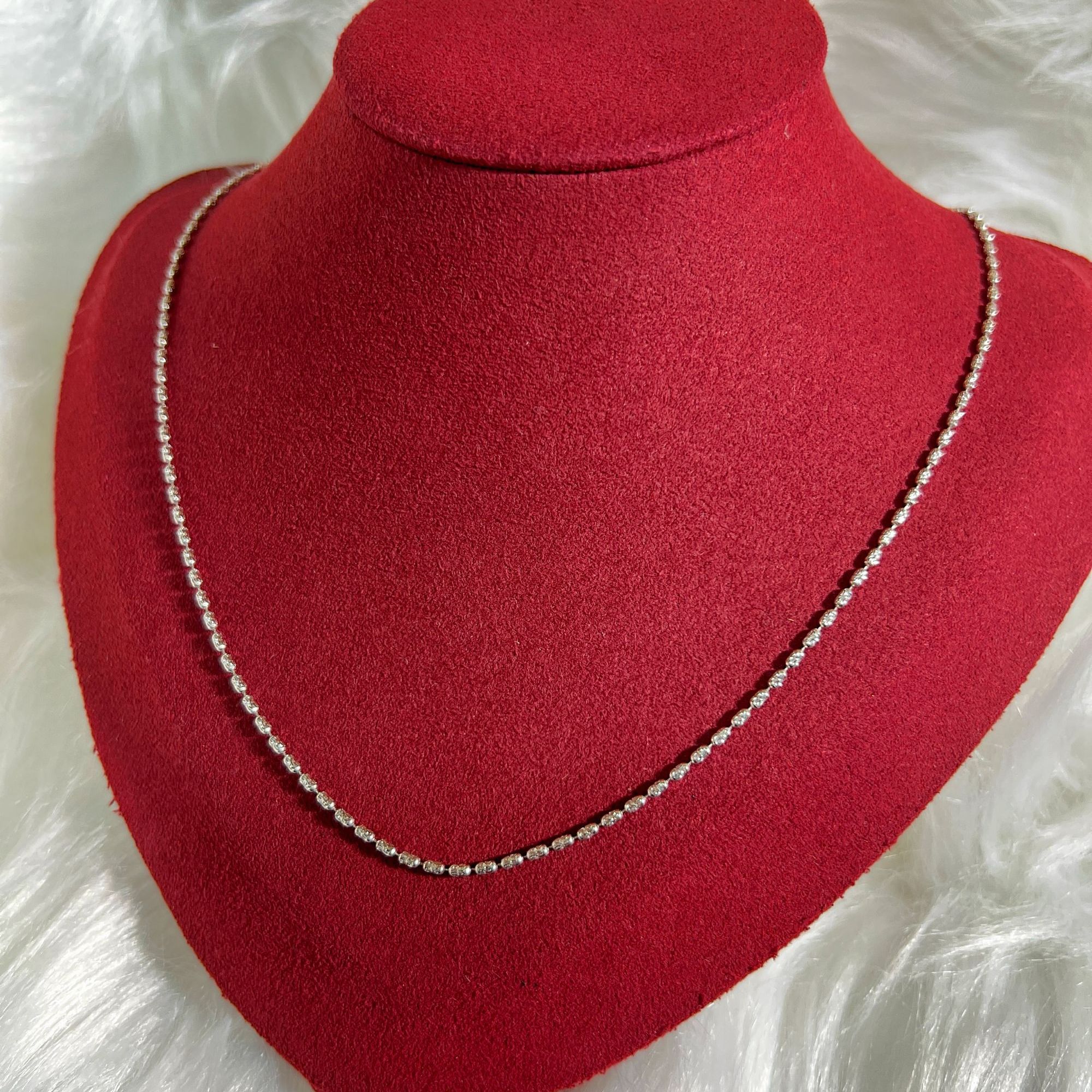 【中国珠宝】PT950项链灯珠链铂金时尚项链43