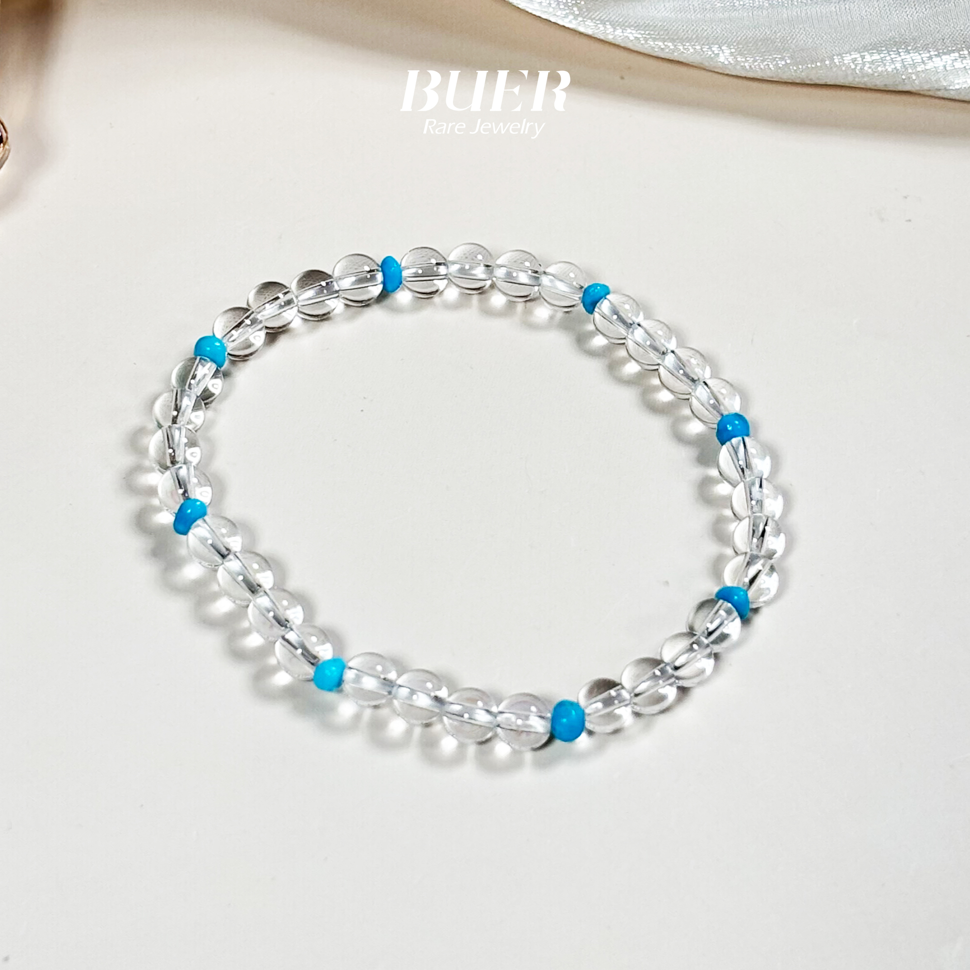 【不二】白水晶DIY手串5mm+