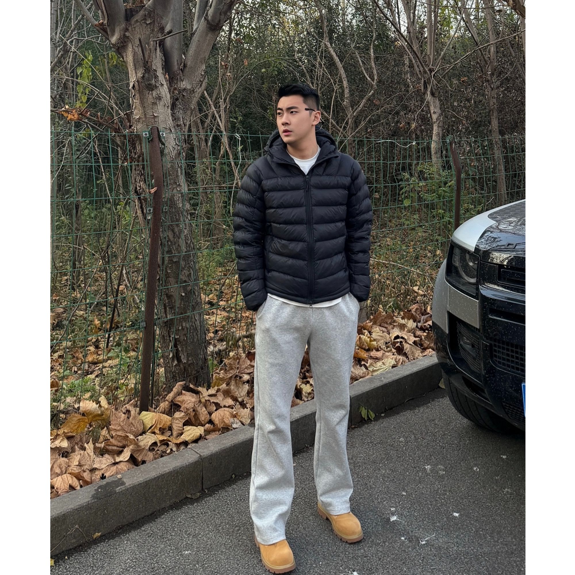 KE“460克重磅莱赛尔卫裤秋冬直筒休闲百搭运动卫裤男