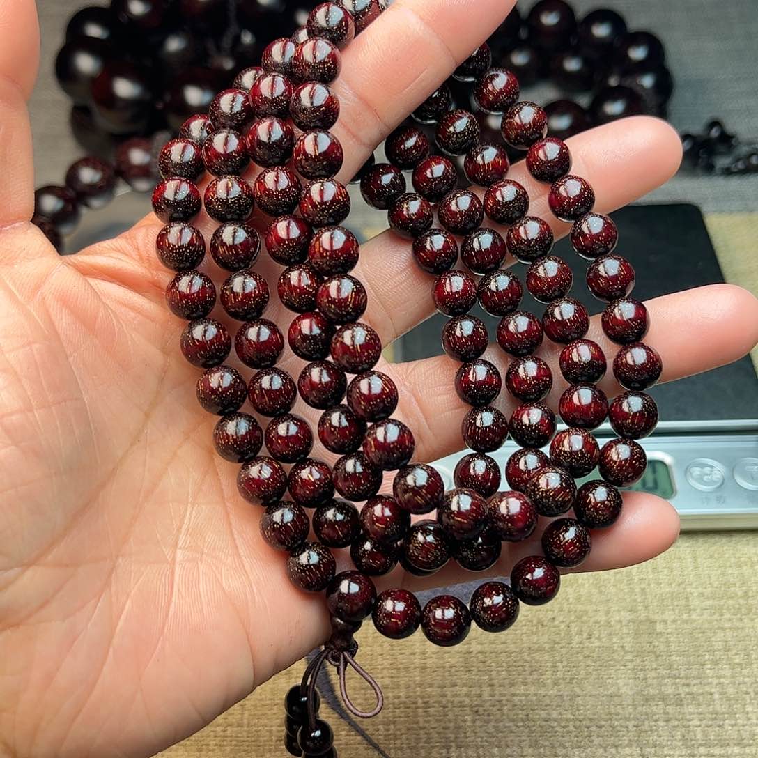 檀香紫檀（小叶紫檀）0.8 108颗 爆星