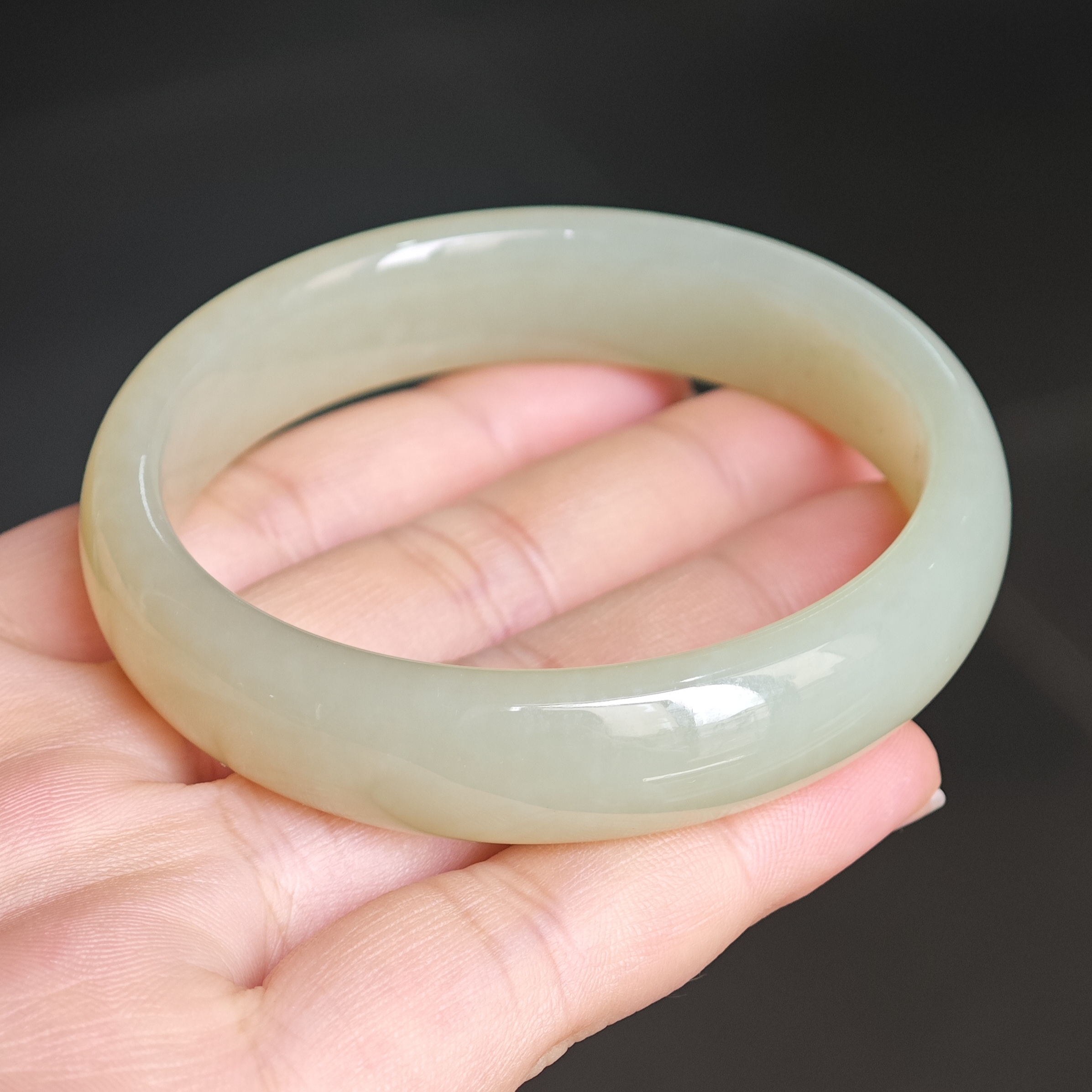 新疆爱思尔新疆和田玉手镯且末蓝窄条手镯JY0510-01（多样性发货）