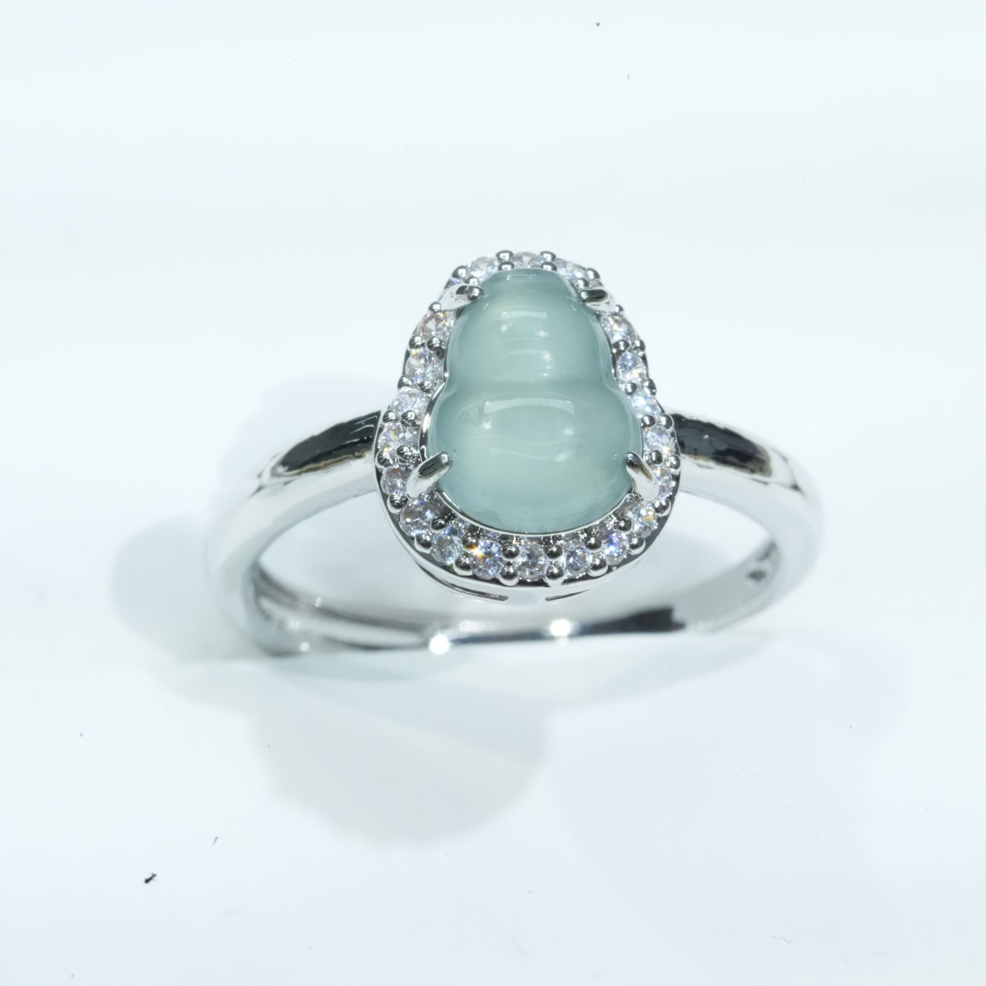 天然A货翡翠葫芦戒指多样性发一个开口戒气质时尚精美轻奢美