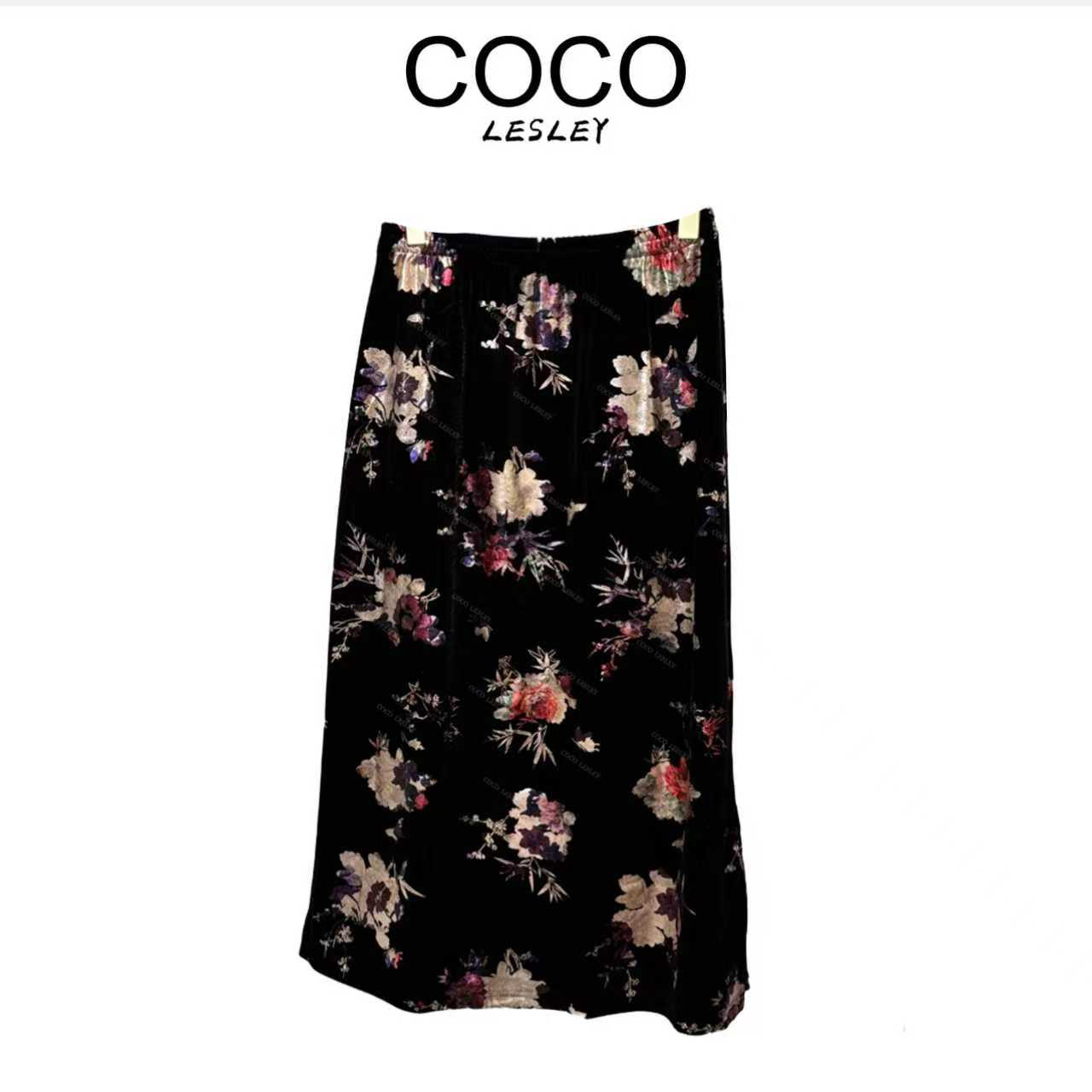 COCO LESELY子母依丝绒半身裙25313EYF8350-1