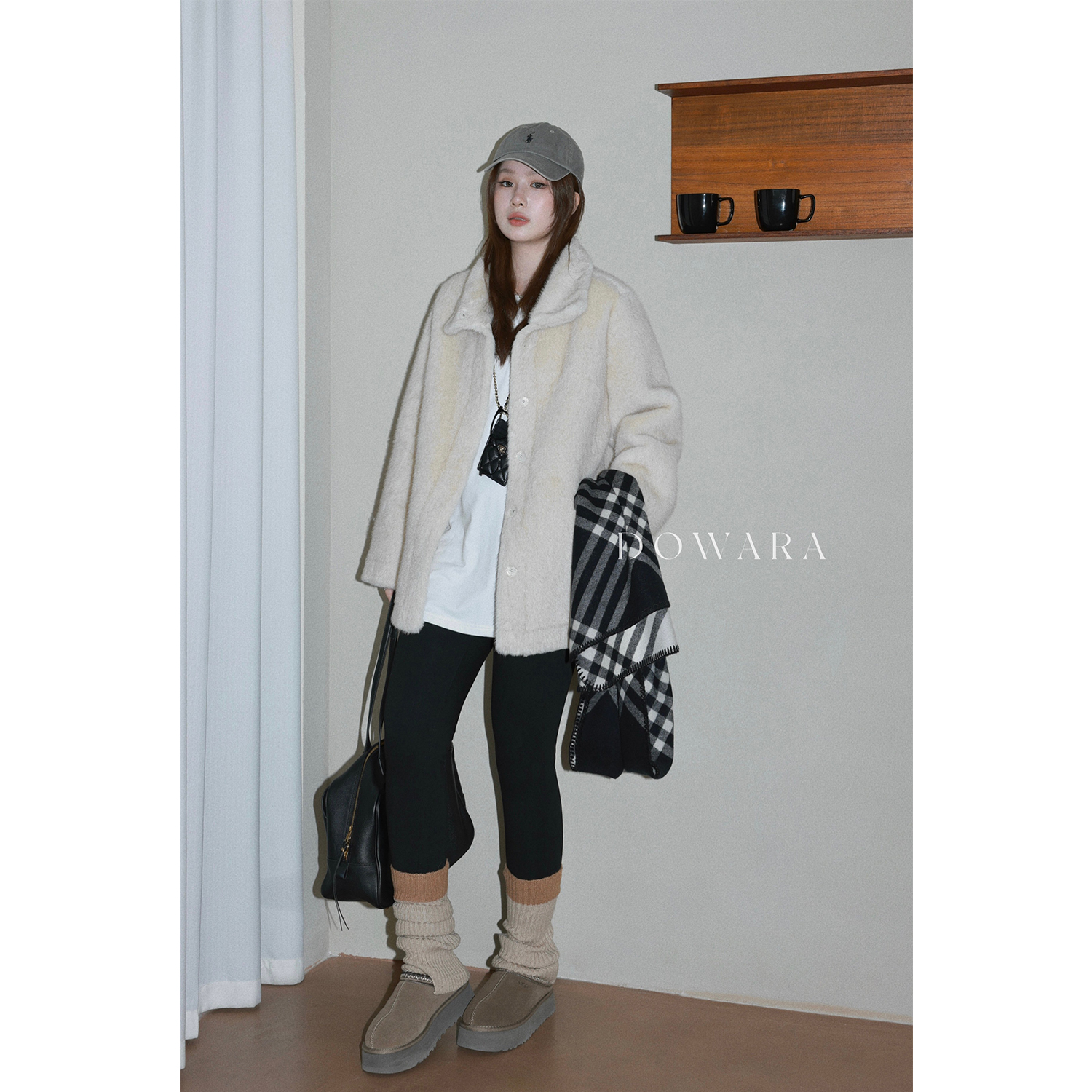 现货大婉酱微胖定制【软糯谧境】韩系气质百搭毛毛一体外套女 2509D