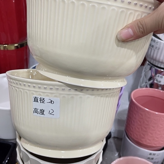 多肉绿植陶瓷花盆9.9包邮，有孔