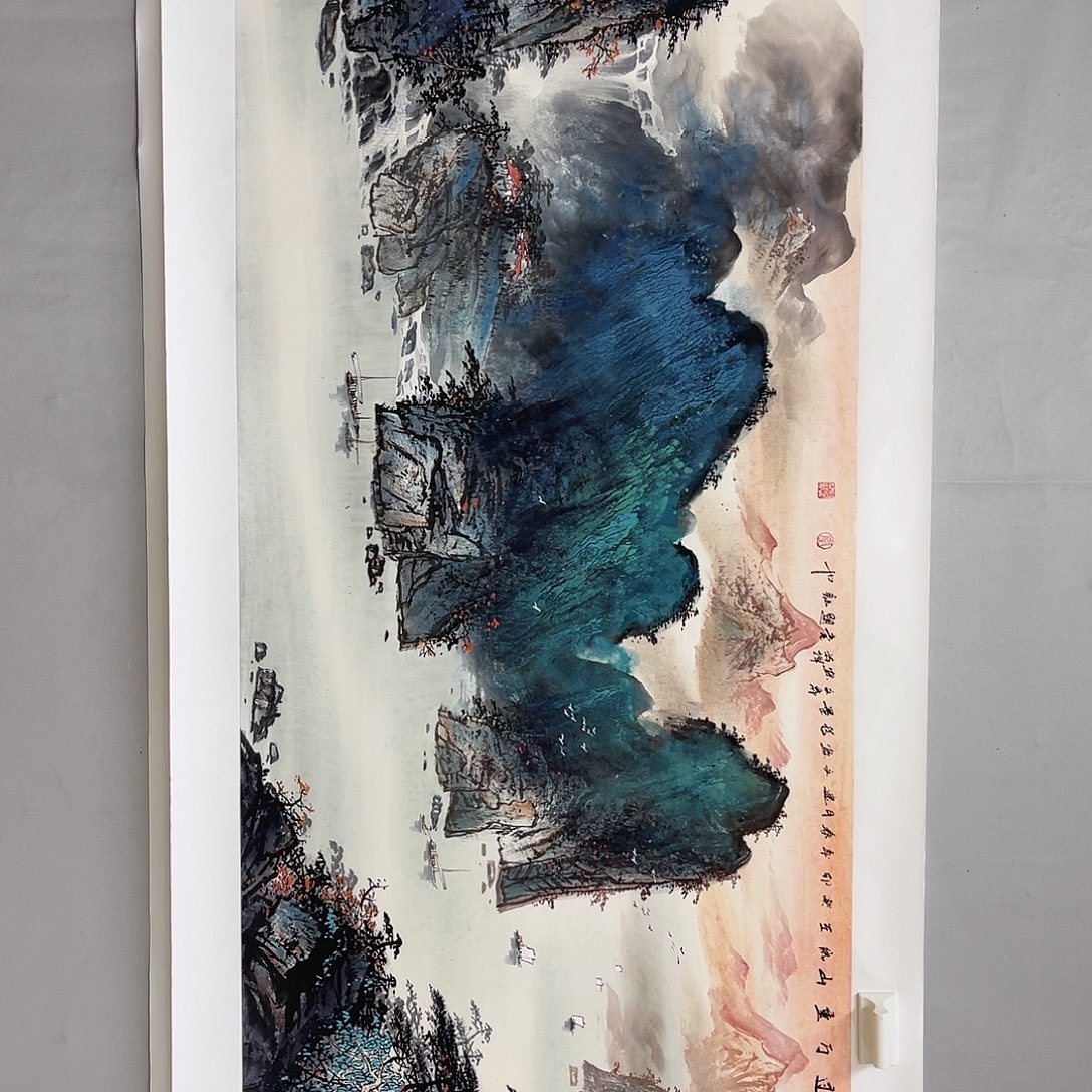 翡***语国画李建文180/70泼墨泼彩