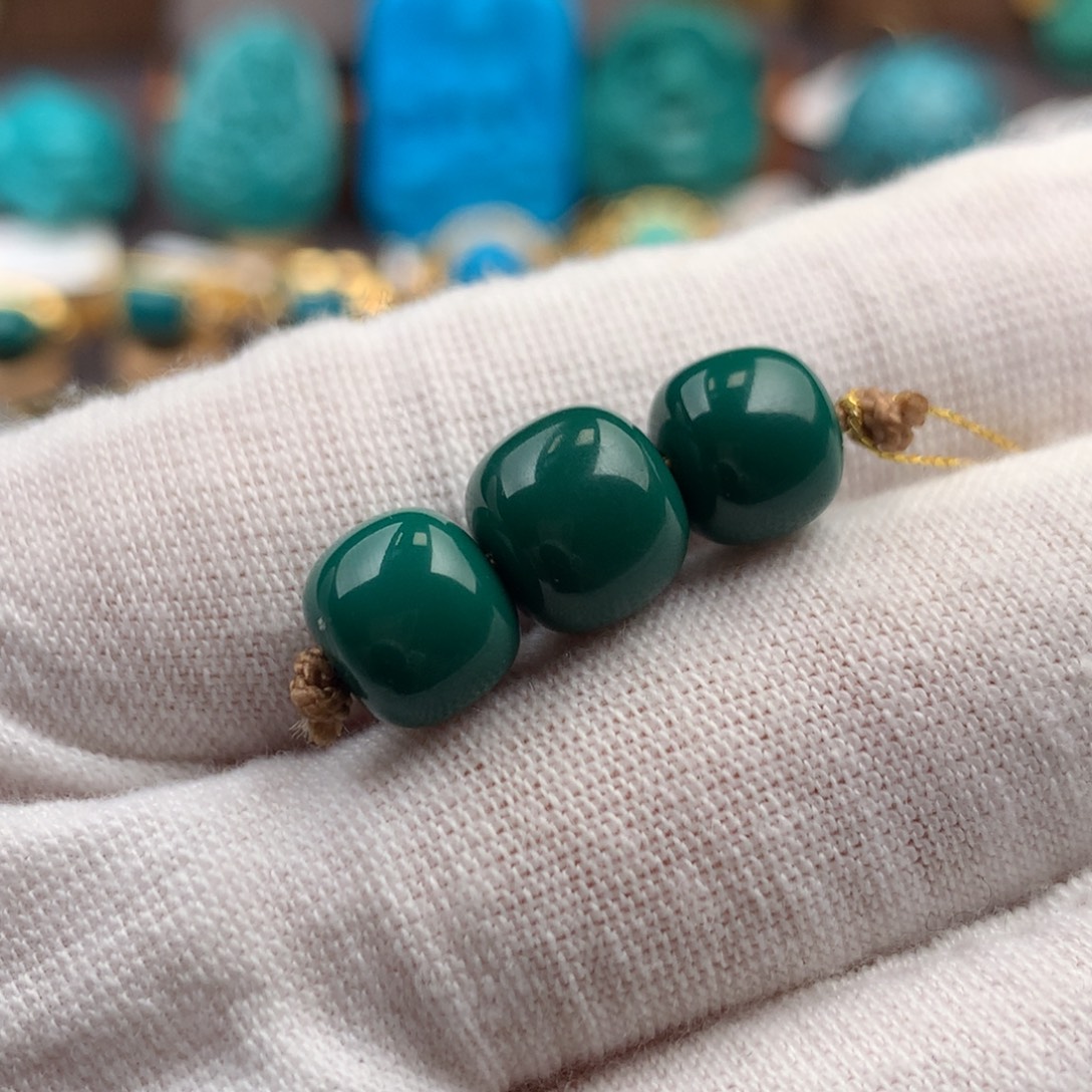 绿松石未镶嵌发饰8mm