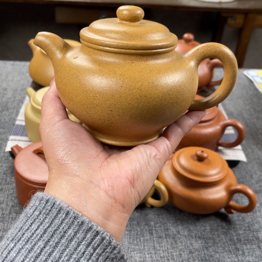 天***真紫砂茶壶黄金段掇只全手30目340