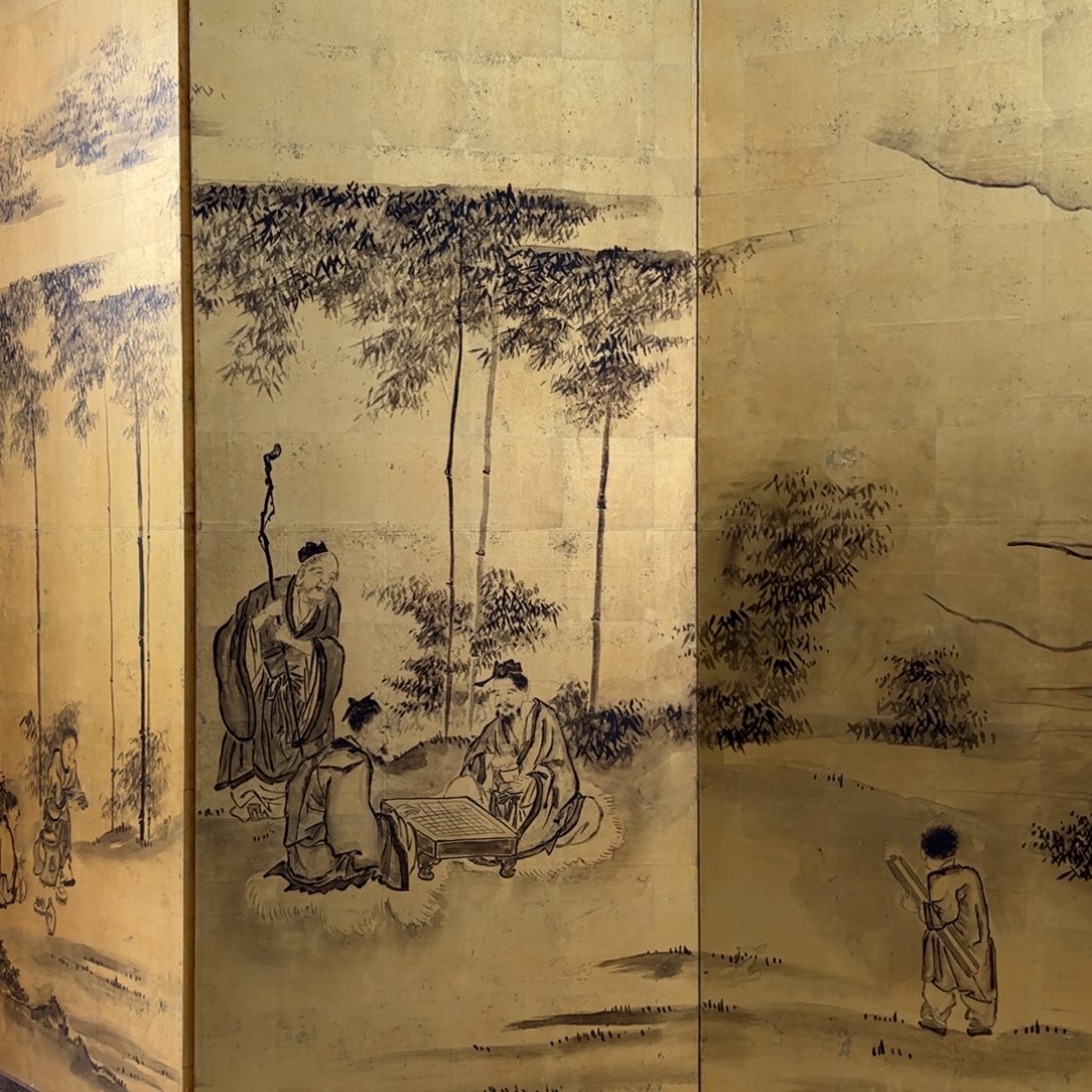 绘画屏风框画茶空间设计