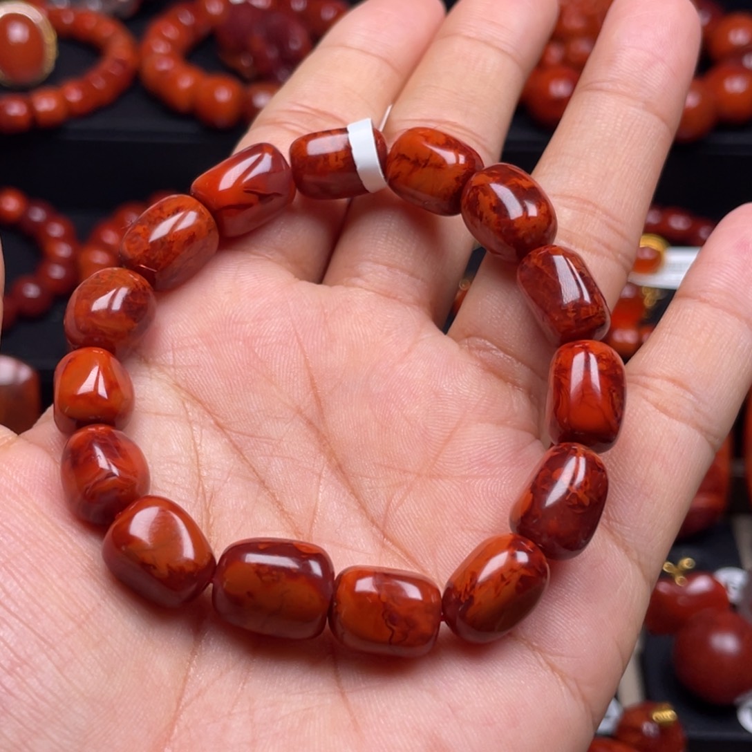 南红玛瑙珠宝奇石未镶嵌单圈