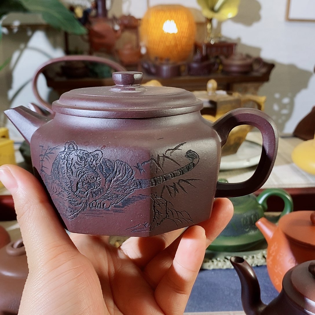 紫砂茶壶宜兴紫砂壶甩甩手舞