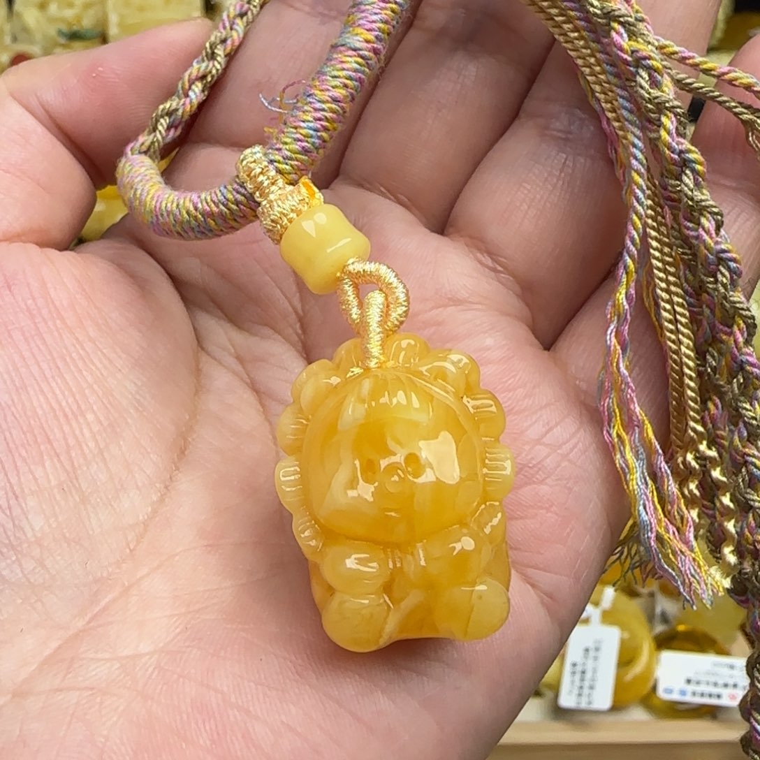 蜜蜡套链未镶嵌天然蜜蜡多妹吊坠