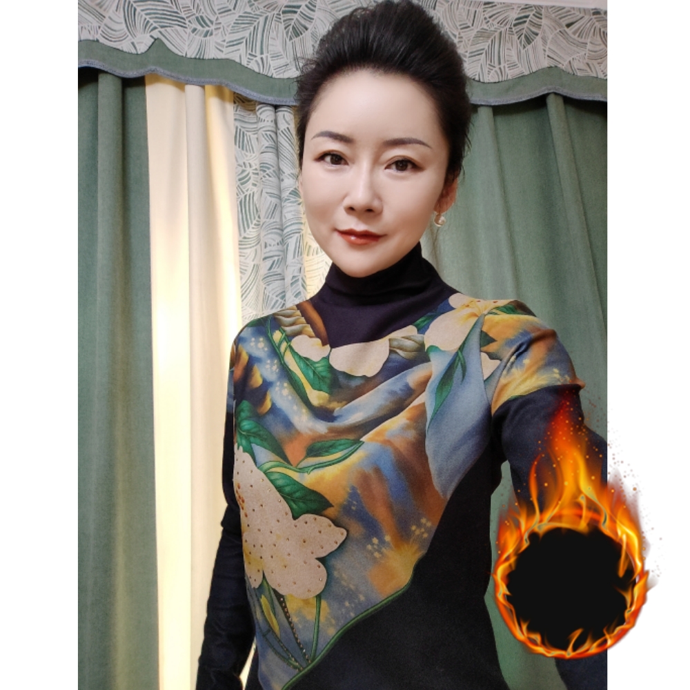 【主播推荐】加厚慕斯绒2025秋冬新款长袖半高领百搭洋气修身T恤女