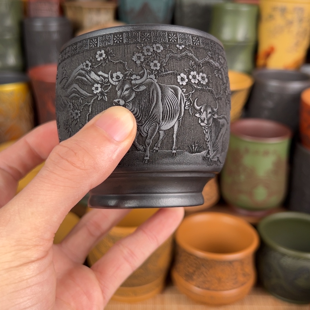 茶杯紫砂宜兴原矿紫砂杯