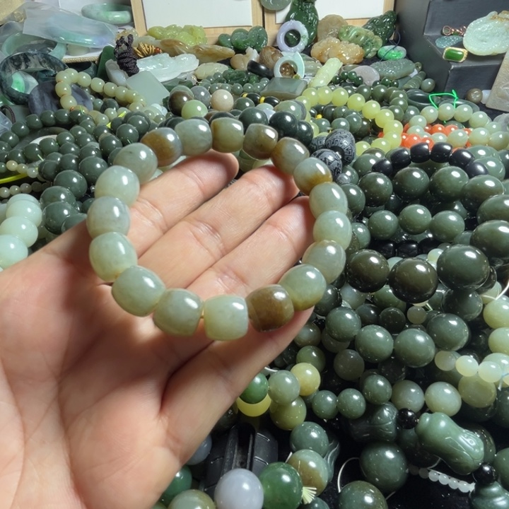 和田玉手链未镶嵌12