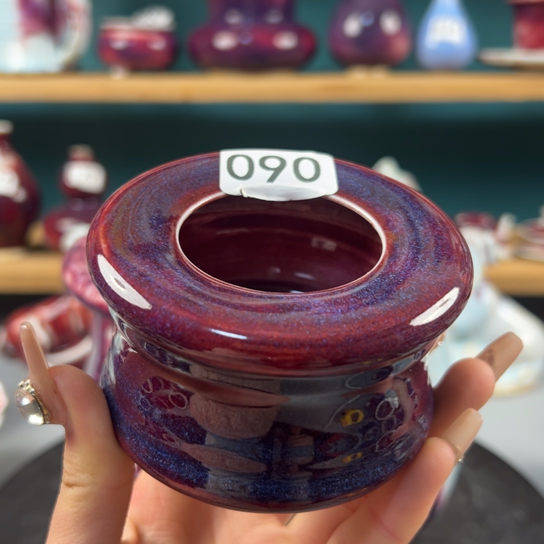 瓷片微瑕烟灰缸纯手工