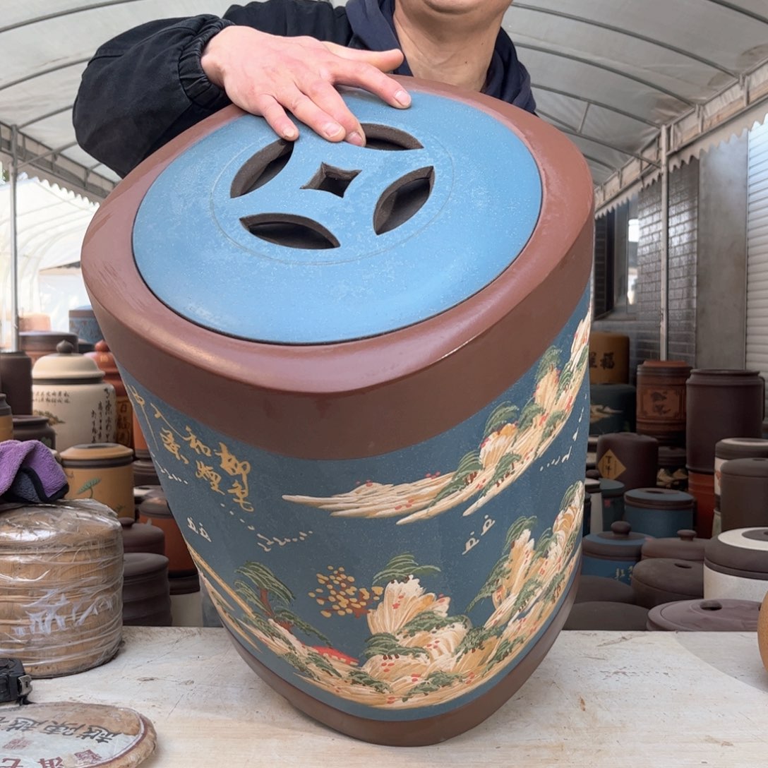 紫砂茶叶罐40 饼茶叶罐