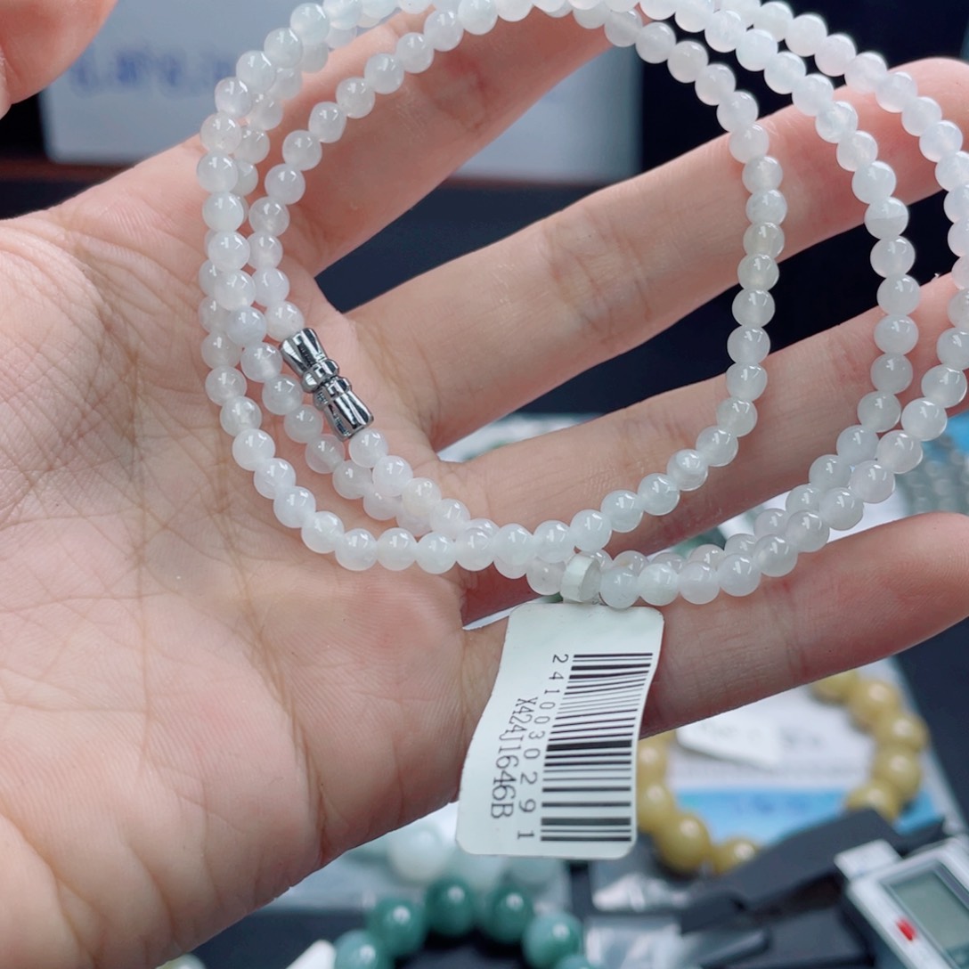 未镶嵌定制翡翠珠串