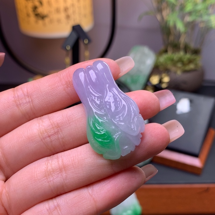 翡翠未镶嵌吊坠(赠链)