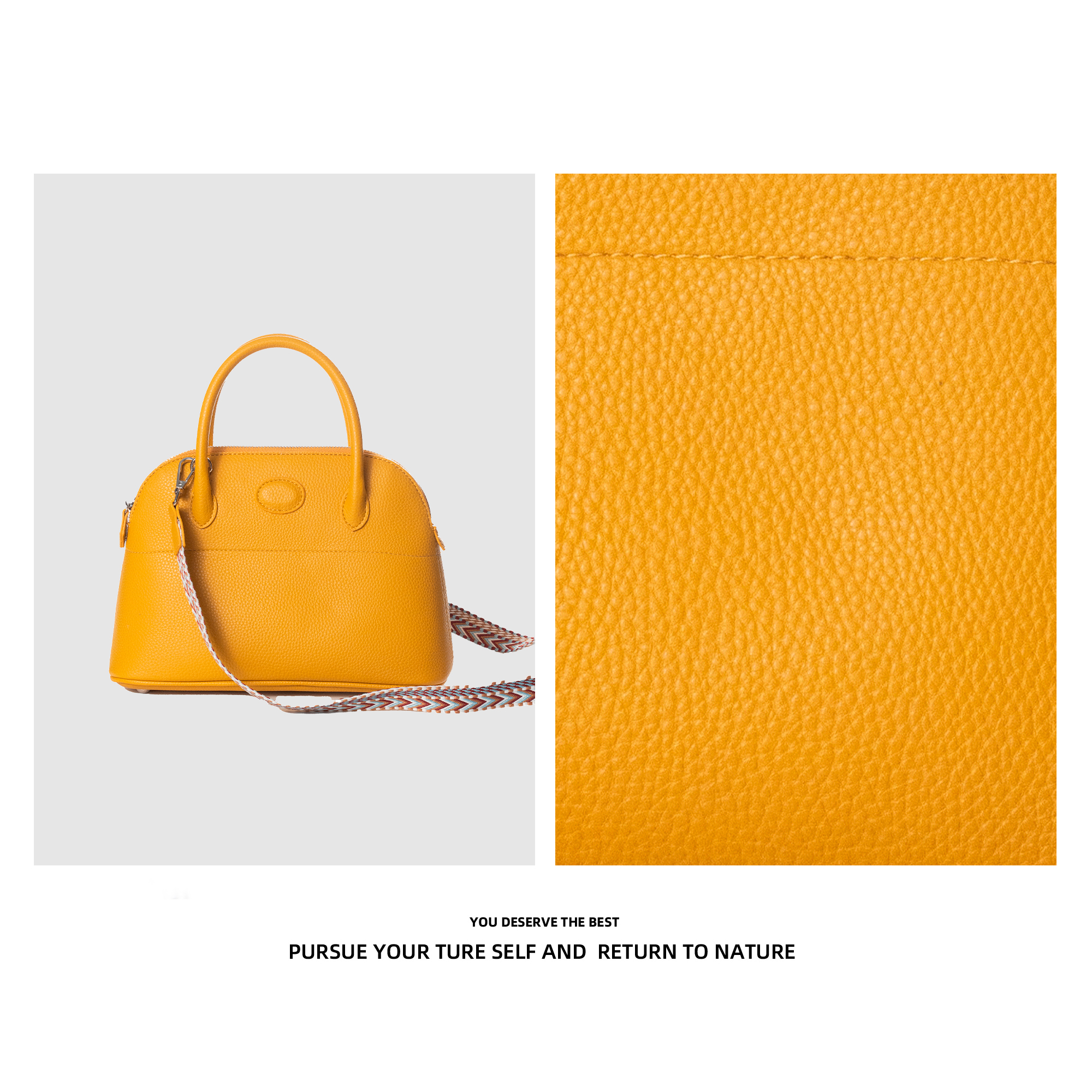 贝壳包轻奢锁扣单肩包斜跨包海妖风可爱风6682