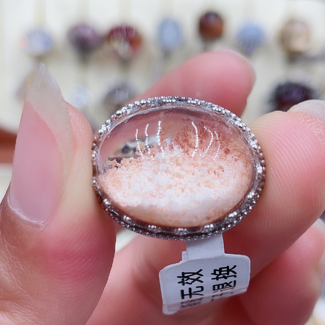 水晶磨合银S925镶嵌磨合
