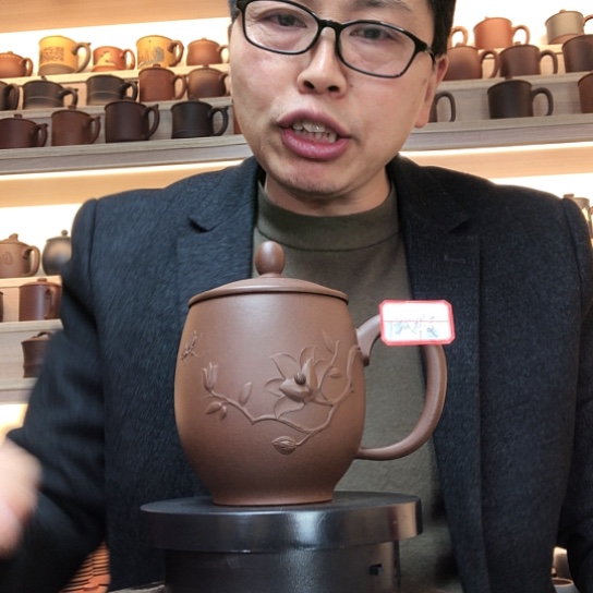 紫泥茶杯玉兰杯容量500