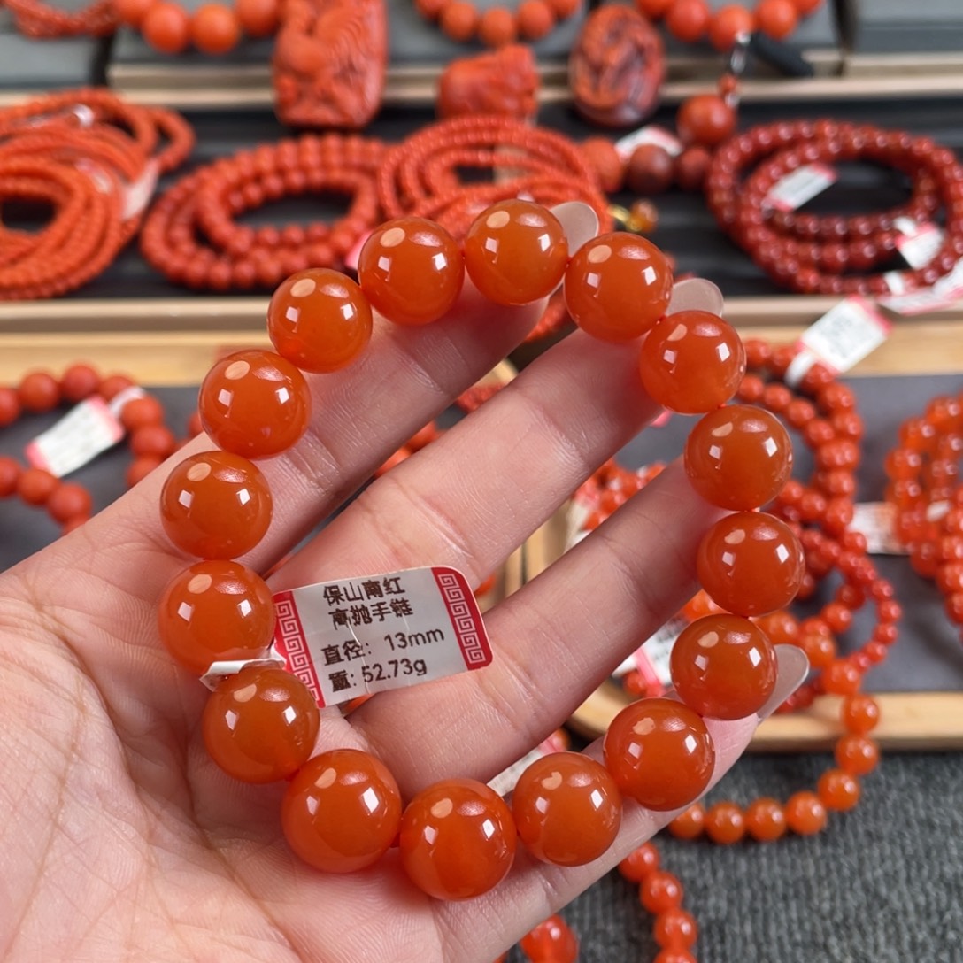 南红玛瑙未镶嵌13➕保山南红单圈