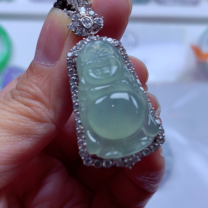 颈饰银S925镶嵌翡翠翡翠