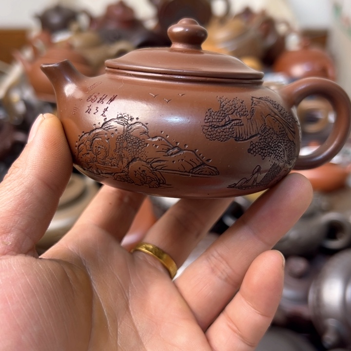 紫砂茶壶紫砂壶微瑕壶口内盖跳砂