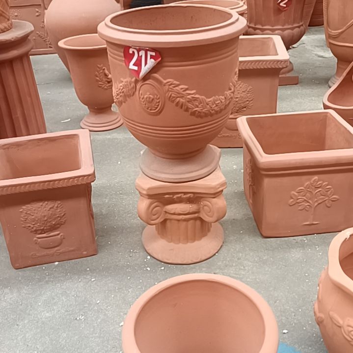 红陶希***园红陶透气吸水性花盆