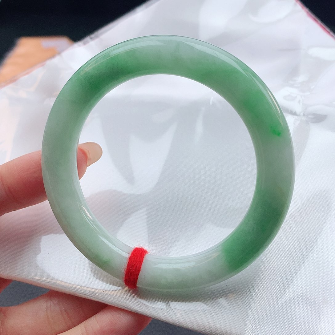 翡翠手镯未镶嵌友***瑰53圆条882273