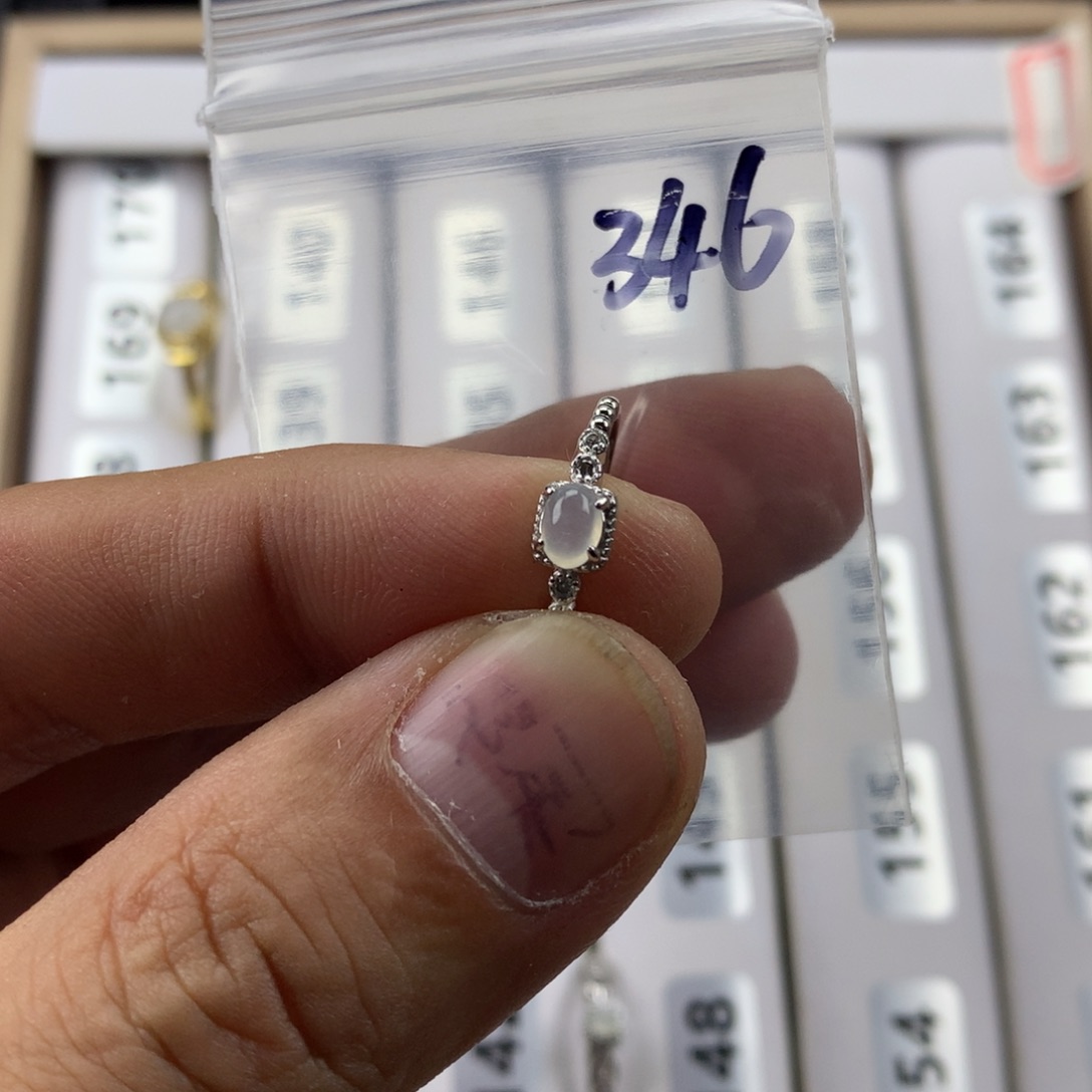 翡翠未镶嵌戒指346