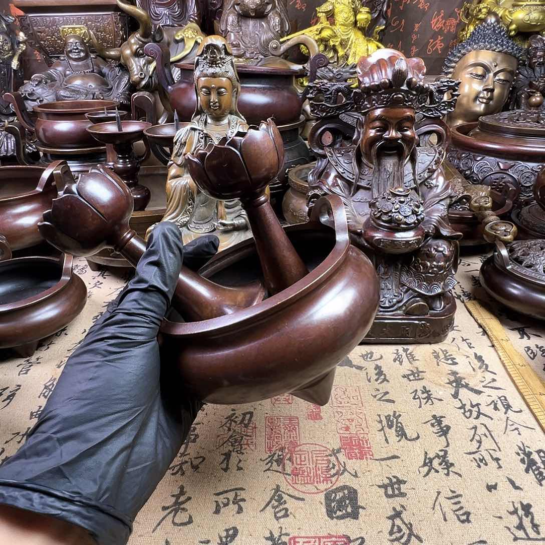 M****n香炉 家用供香炉 风水摆件 聚宝盆 家居摆件