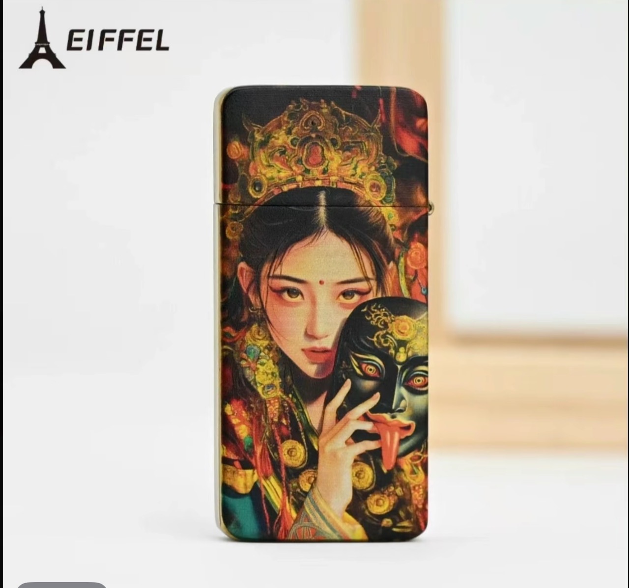 鎏金扎基拉姆打火机珐琅彩光变个性防风超薄防爆设计