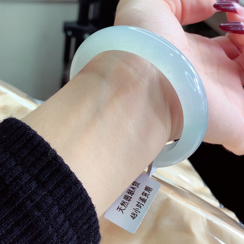 【闪购商品】翡翠手镯未镶嵌51.3 起光下午战斗机 灵