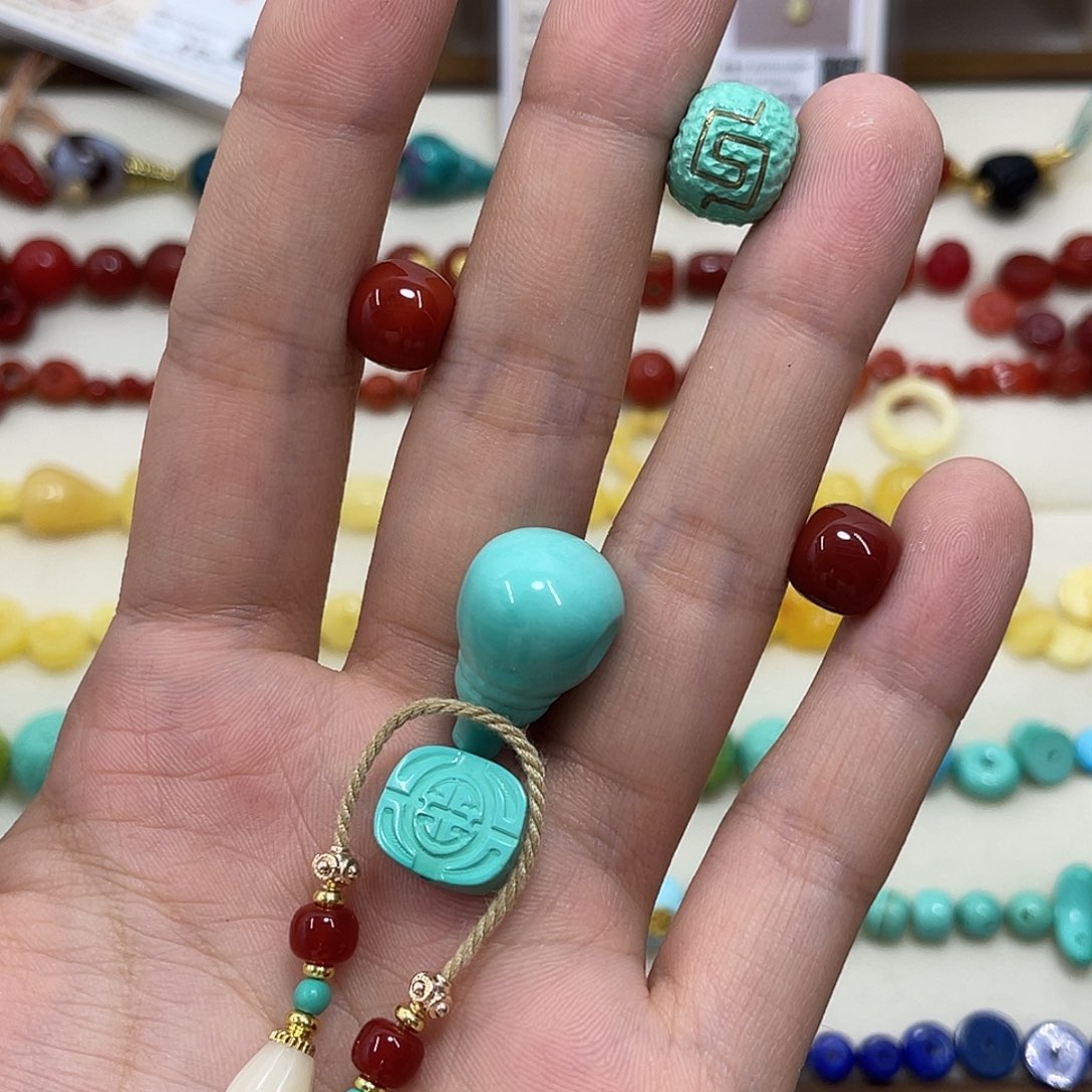 菱锰矿未镶嵌三通套装配10mm