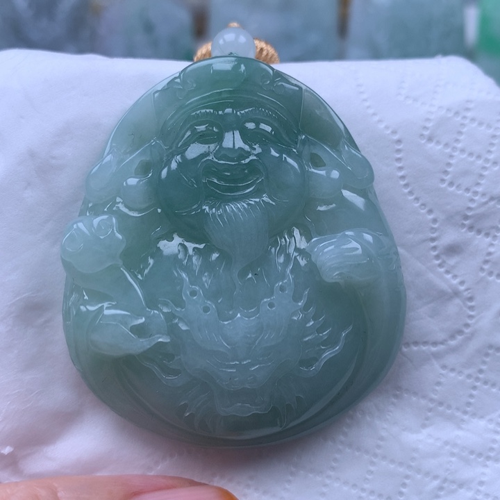 定制翡翠未镶嵌挂件财神挂件