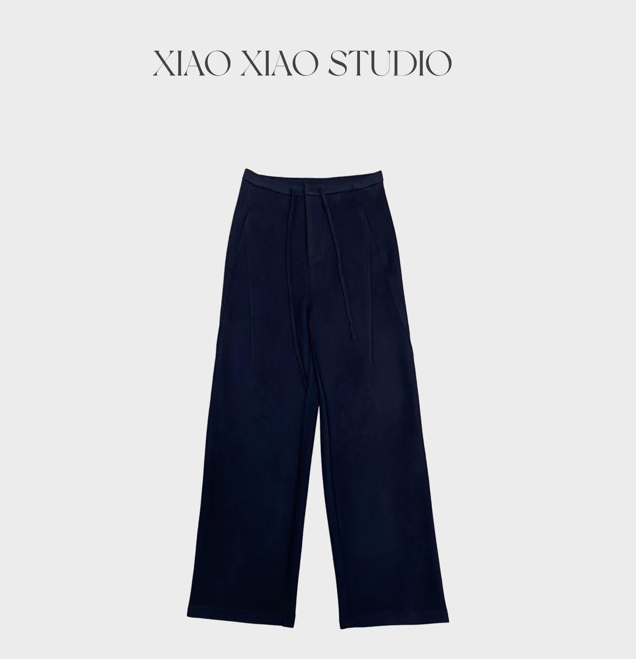 潇潇STUDIO-松弛自洽 极简百搭款垂感显瘦抽绳休闲裤